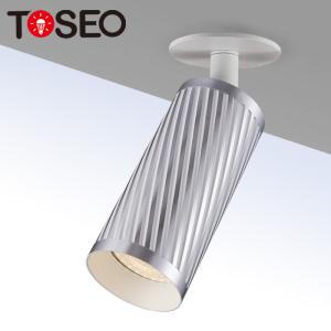 China Black Aluminium GU10 Downlights Cylinder Surface Mounted Spotlight Adjustable on sale