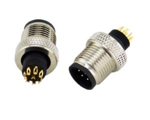M8 Circular 2 3 4 5 Pin Cable Sensor Plug IP67 Straight Cable Plug Panel Front Mount Socket Connector