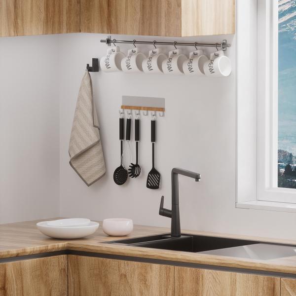 Cheap Space Saving Kitchen Utensil Hooks No Drilling Wall Mounted Holders for Organization for sale