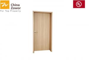 Best Brown Panel Wood Fire Door with Steel Frame / Single Open Timber Fire Doors wholesale