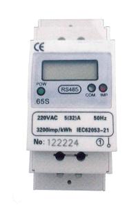 China RS485 Single Phase Din Rail KWH Meter LCD Display for AMR System Active Energy on sale