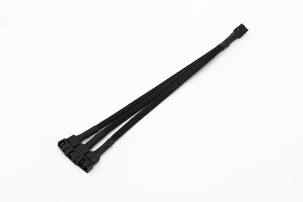 Cheap 1 To 3 Way Splitter Sleeved 4 Pin Pwm Connector Computer Fan Extension Cable 4p One Point Three for sale