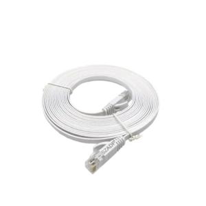 China White 1m-50m RJ45 Cat6 Flat Patch Cord Cat5e Ethernet Patch Cable on sale