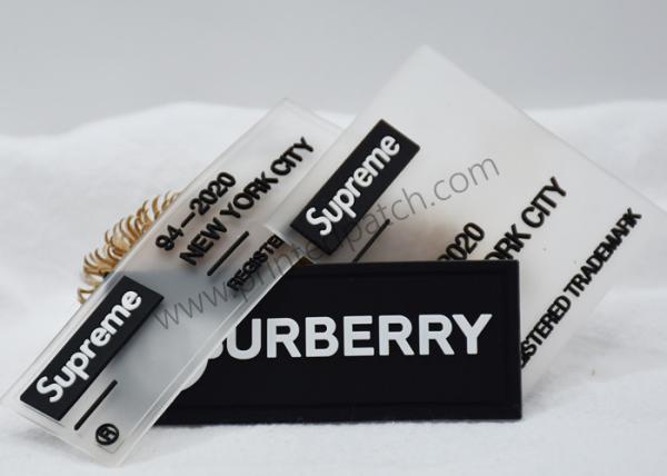 Cheap OEM ODM Washable Silicone Rubber Labels Embossed PVC Badge Patch for sale