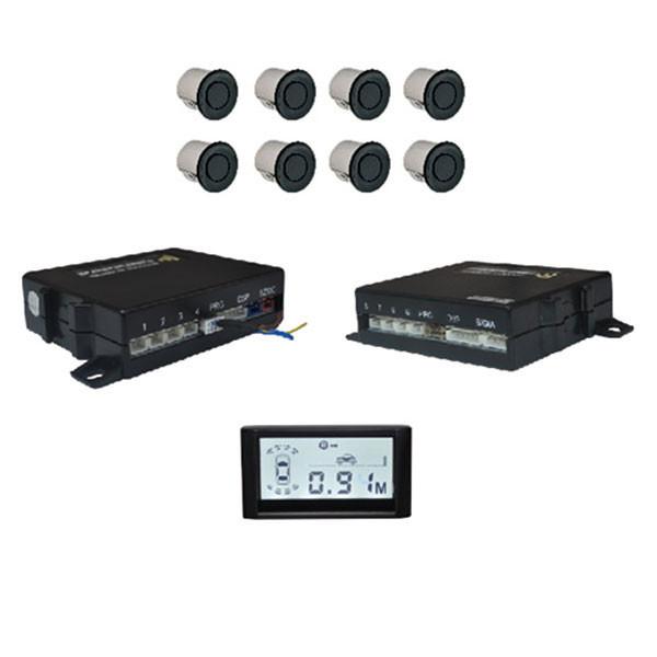 Cheap Linsheng Auto 360 Degree LCD Display Parking Sensor 4 Front And Rear Parking Sensors 150mA for sale