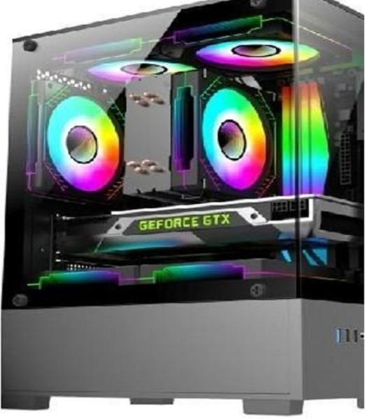 Cheap Computer Case Supports MicroATX/MiniITX Motherboards Bottom HDD + Power Compartment For SSD Dual Storage 5-speed Fan With 3D Air Duct Design for sale
