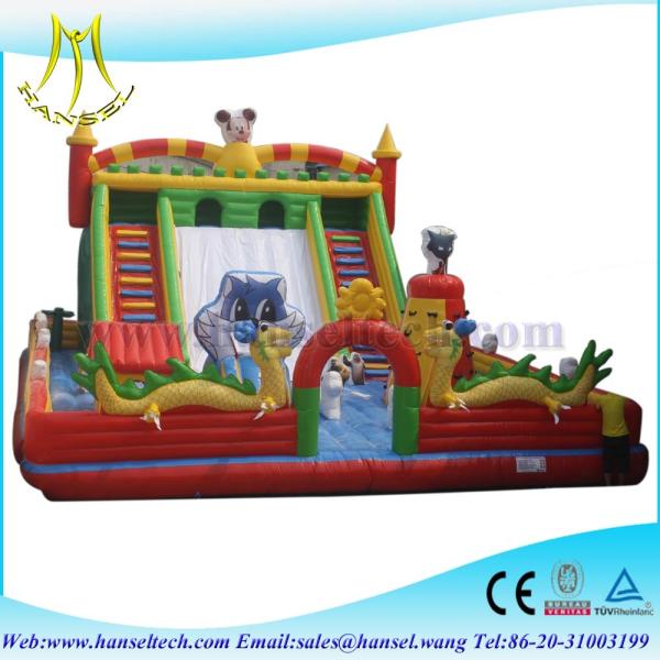 Cheap Hansel giant inflatable space bouncer slide for sale