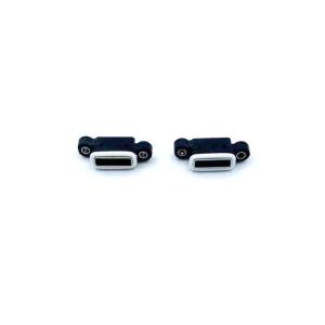 China Waterproof Micro USB AB Type Female Right Angle SMT With Screw Hole Connector IP67 on sale
