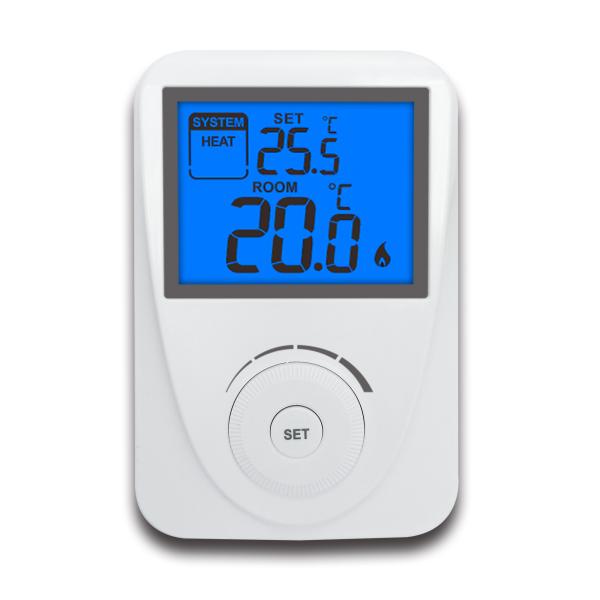 Cheap Riseem Blue Backlight Non Programmable Digital Low Voltage Temperature Thermostat Controller for sale