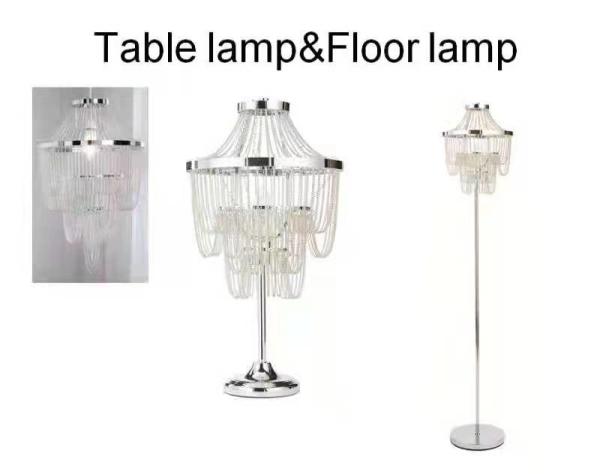Cheap Crystal Bead Simple Modern Table Lamp With E26 27 E12 E14 Socket for sale