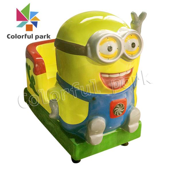 Cheap Minion Themed Kid Arcade Machine , MP5 Video Game Kiddie Ride On for sale