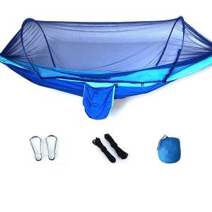 China 210T Nylon Lightweight Portable Hanging Hammock With Mosquito Net Nylon Parachute on sale