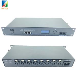 8-Port XLR Artnet Controller for DMX/SPI DJ Stage Light with 8 Units and MADRIXS Dimmers Compatibility