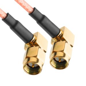 China ROHS RF Coaxial Connectors RG316 Cable RA SMA Plug Right Angle Plug Cable Connector on sale