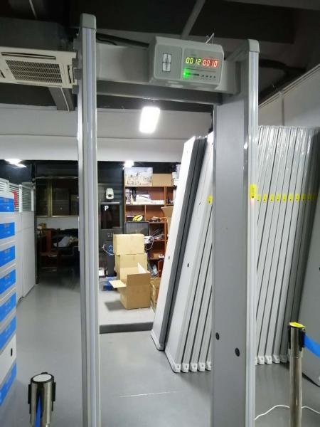 Cheap Four Zone Temperature Walk Through Metal Detector , Infrared Body Temperature Scanner for sale