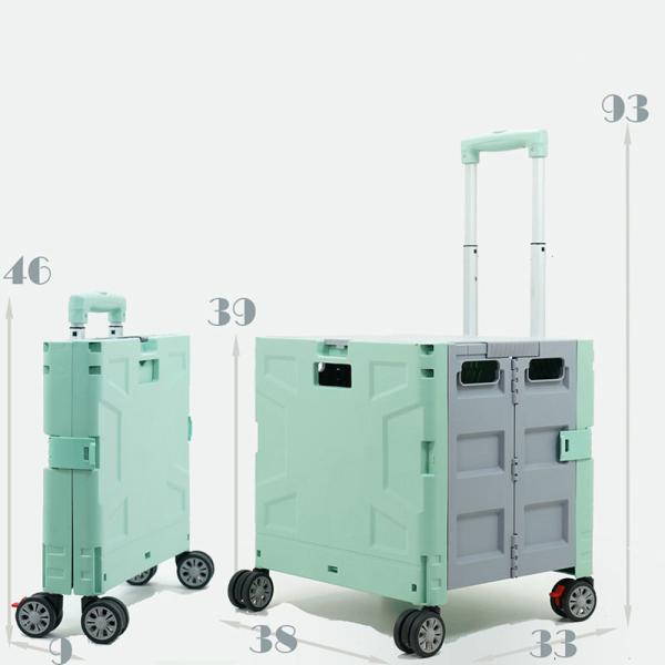 Cheap Folding Portable Rolling Crate Wheel Box Shopping Trolley With Lid Wear Resistant for sale
