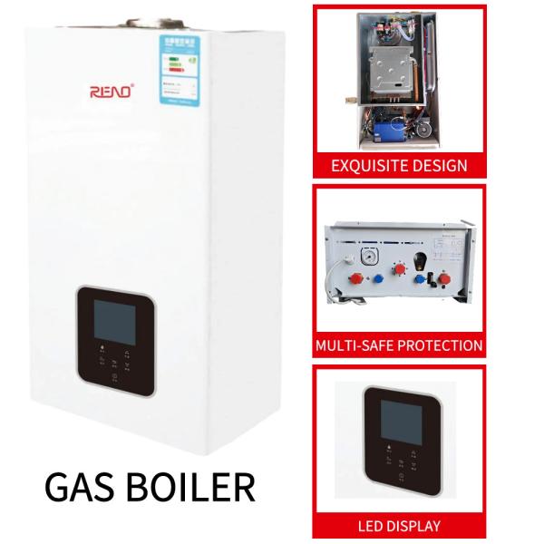 Cheap Wall Hanging Hot Water Gas Boiler White Shell Top Component Heat And Bath Dual Function for sale