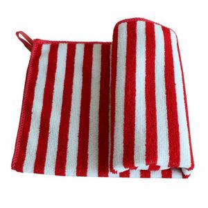 Best Custom Striped Terry 800gsm Microfiber Cloth Cleaning 40x40cm wholesale