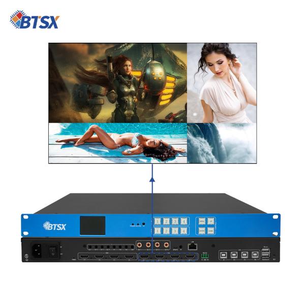 Cheap Bitvisus 3840x2400 60Hz 4x4 2x2 1x4 4x1 Roaming PIP Matrix Switcher Video Processor for sale