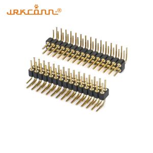 Right Angle Gold Plating  2.54mm Pitch Pin Header Connector Round Hole Pcb Pin Header
