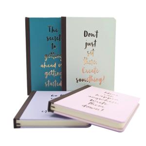 Best 100gsm Linen Journal Book With Gold Foiled Custom Size A4 Notebook Printing wholesale