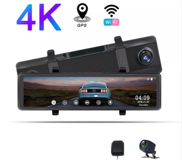 Cheap Personalised WDR WIFI Stream Media Automotive Dash Cam With Speed Camera 4K DVR for sale