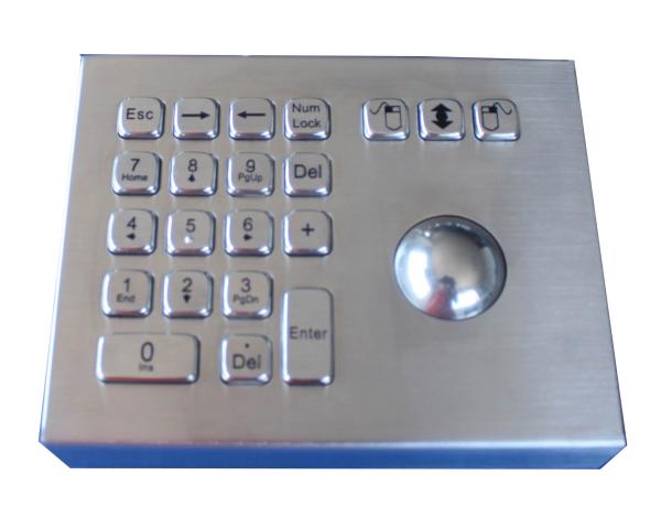 Cheap Rugged Weather proof industrial stand alone laser trackball mouse with numeric keypad for sale
