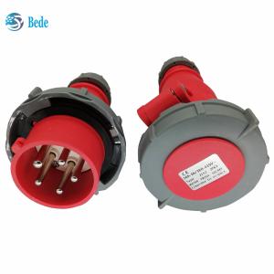 China 3P+N+E Industrial Plug & Socket 5 Pins  IP67 AC220-415V 16 And 32 Amp Docking Type on sale
