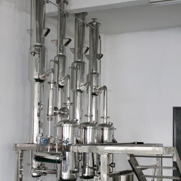 Cheap PLC Single Effect Falling Film Evaporator 1000-10000l/H Oil Distillation Ethanol Recovery System for sale