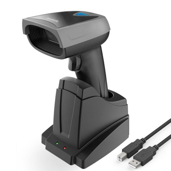 Cheap CCD Handheld Wireless Bluetooth Barcode Reader With Smart Base Holder for sale