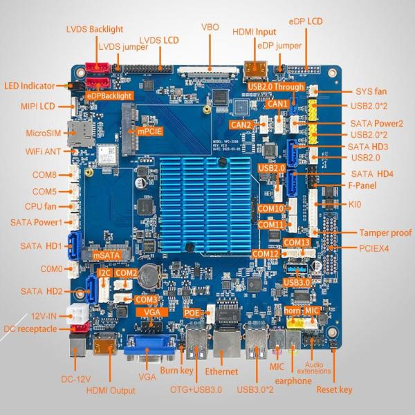 Cheap VPC-3588 AI industrial computer Mainboard support int4/int8/int16/FP16/BF16/TF32 HDMI 2.1 Interface for sale