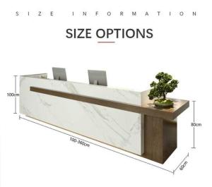 China Acrylic Front Reception Counter Desk NFS Seamless Waterproof Repairable on sale