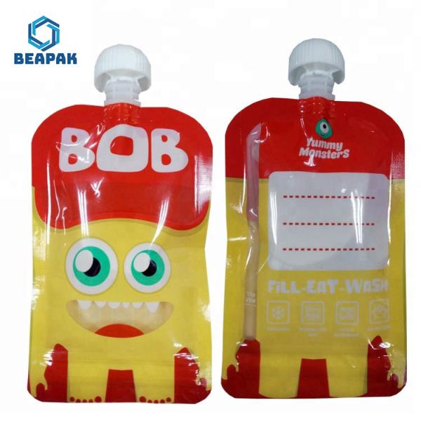 Cheap Customized Printed Stand Up Reusable Spout Pouch for sale