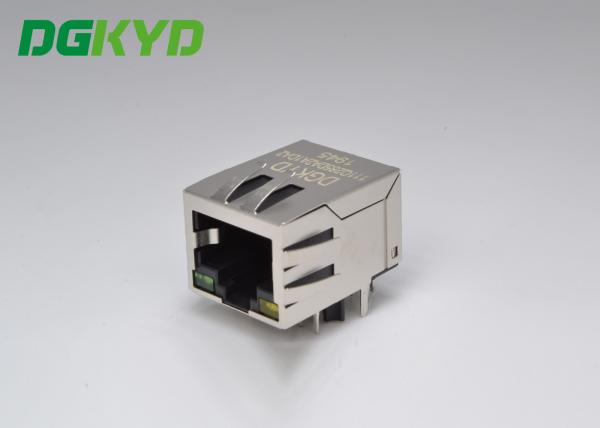 Cheap 1 X 1 Dip With Lamp Shield 2.5G RJ45 Ethernet Connector for sale