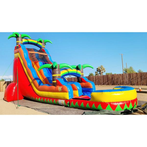 Cheap Factory Price Customized Inflatable Water Slide Inflatable Pool With Slide Red for sale