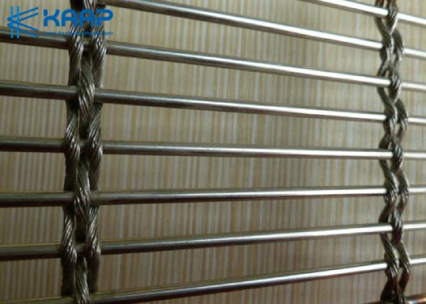Cheap Architectural Decorative Wire Mesh , Decorative Metal Mesh Panels Exterior Wall for sale