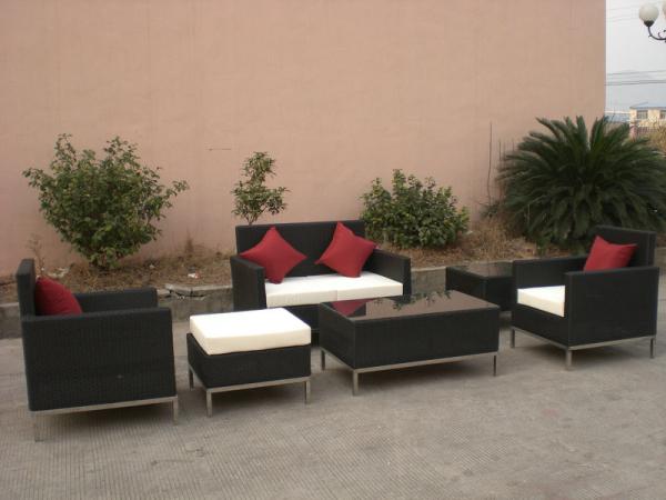 Cheap 6pcs cheap garden wicker sofas for sale