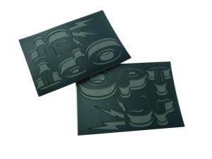 Best Black PU leather Patches, Jeans Patch With Embossed Pattern For Garment wholesale