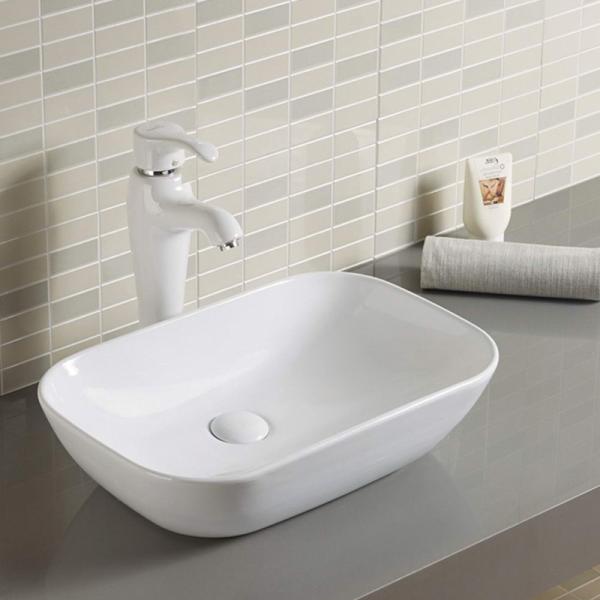 Cheap Rectangular Counter Top Bathroom Sink Impact-Resistant Materials Wash Basin for sale