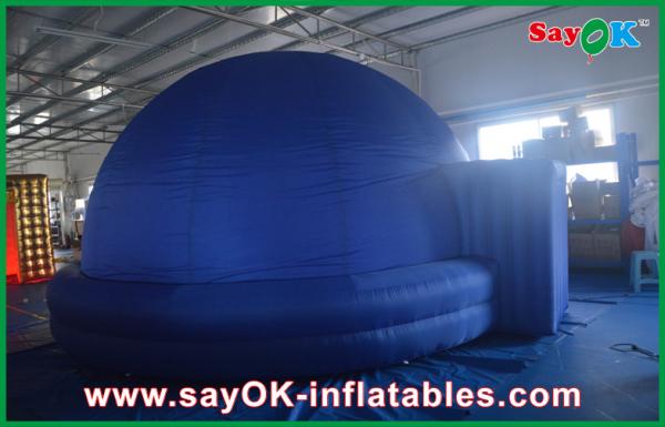 Cheap Dia 5m Blue Inflatable Planetarium Dome Tent Watching Movie Use for sale