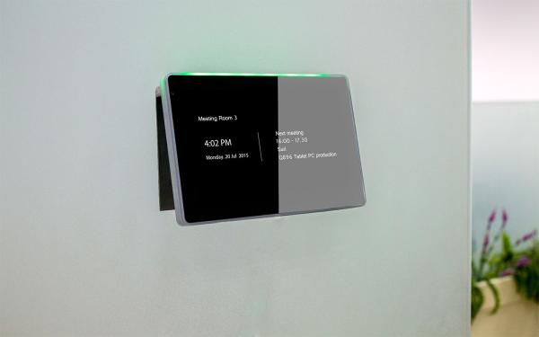 Cheap Conference Room Scheduler Display With Android Touch Screen, POE, LED Light Indicator for sale