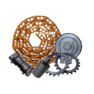 China VOLVO EC80D Four Rounds Chain Rail Supporting Wheel Drive Tooth Guide Wheel Tensioning Device for Various Applications on sale