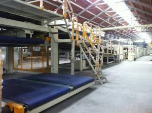 Dpack Single Layer Type Computer Down Stacker With Big Basket / Correct Error Belt corrugated carton production line