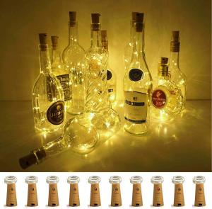 LoveNite Wine Bottle Lights with Cork, String Lights for DIY, Party, Decor, Christmas, Halloween,Wedding(Warm White)