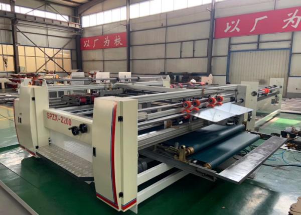 Cheap SPZX 2200 Semi Automatic Pasting Carton Box Machine  / Double Sheets Pasting Machine for sale