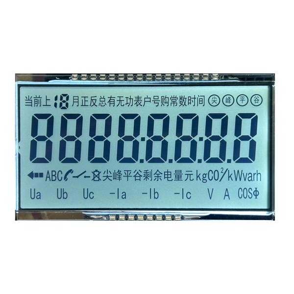 Cheap 6 O' CLOCK Positive Transflective HTN Lcd Display Electricity Meter Monochrome Screen for sale