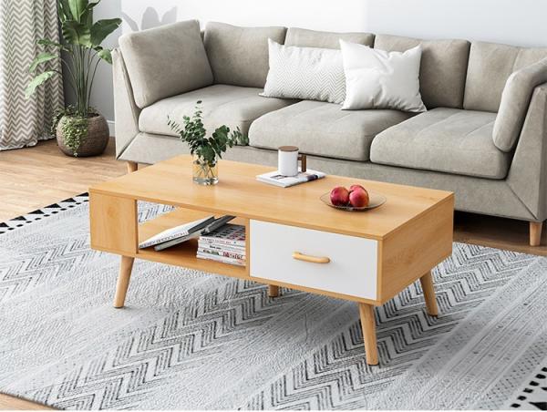 Cheap 15kg Rectangular Storage Coffee Table , 0.8m Length Coffee Console Table for sale