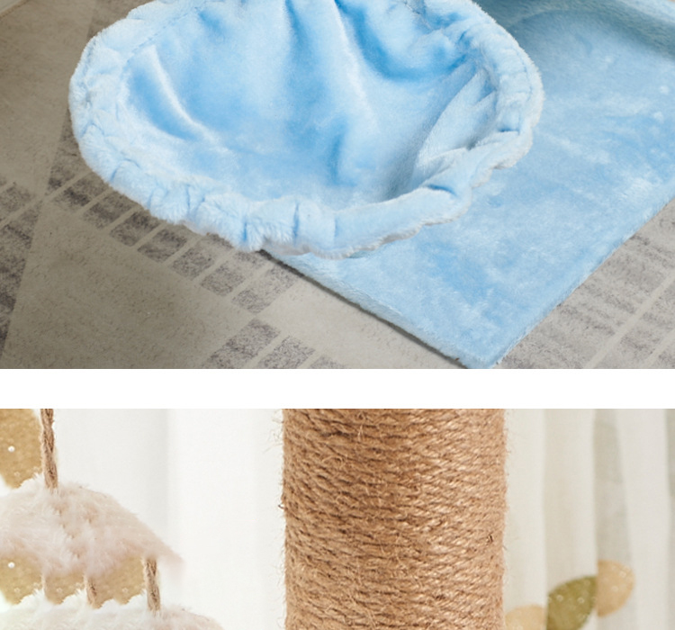 Multilayer Cat Climbing Tower SISAL MDF Cat Scratching Poles Trees
