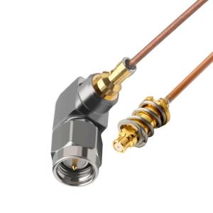 China Vita  67 Smpm Straight Semi Rigid Coaxial Cable Jack To Ra Sma Plug Right Angle Plug Connector Sro47 on sale