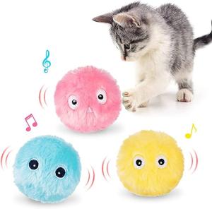 Best Fluffy Plush Kitten Catnip Automatic Cat Ball Fun Toys For Cat Exercise wholesale